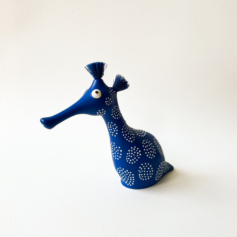 Seadragon Small Porcelain Sculpture in Blue and White