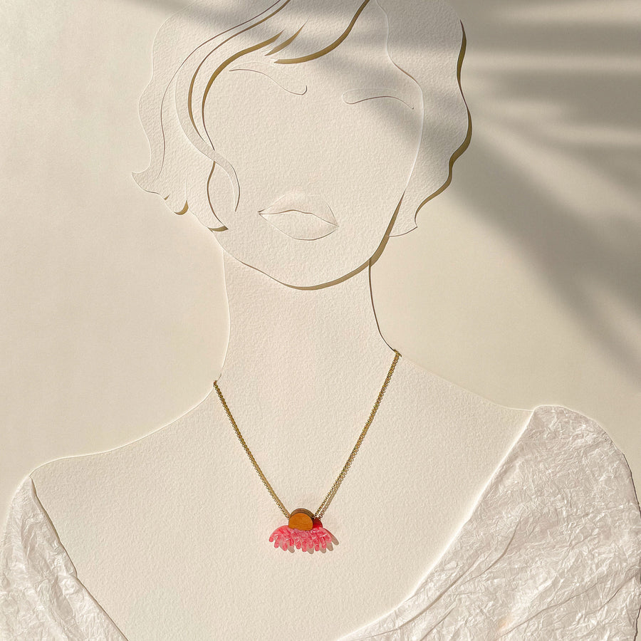 Lone Gum Blossom Pendant Necklace