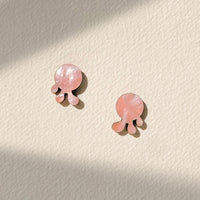 Elkhorn Coral Studs in Pink Mother of Pearl