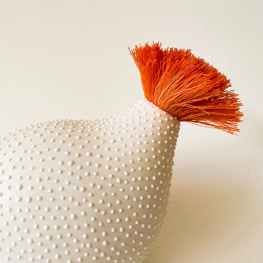 Coral in Bloom Porcelain Vessel Medium in White