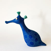Seadragon Small Porcelain Sculpture in Blue and Turquoise